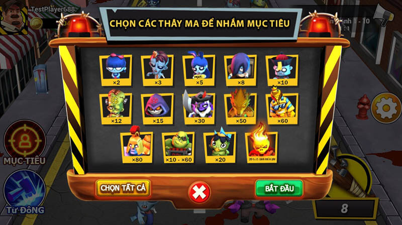 Tỷ lệ đổi thưởng của từng zombie vô cùng ấn tượng