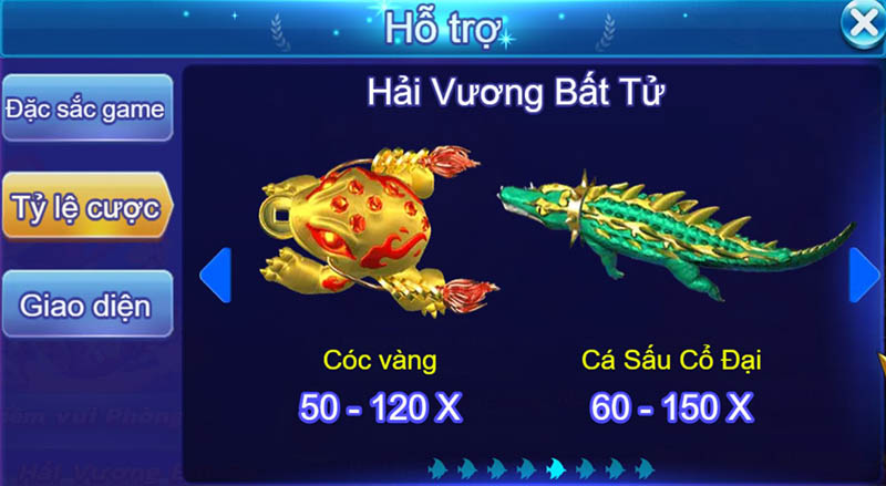 Các boss trong game có tỷ lệ đổi thưởng cao