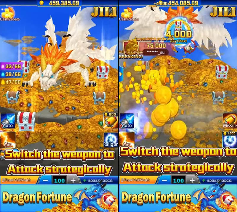 Dragon Fortune có các con boss với tỷ lệ đổi thưởng cao
