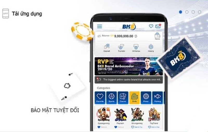 BK8 ứng dụng chơi Slots Game tốt nhất hiện nay